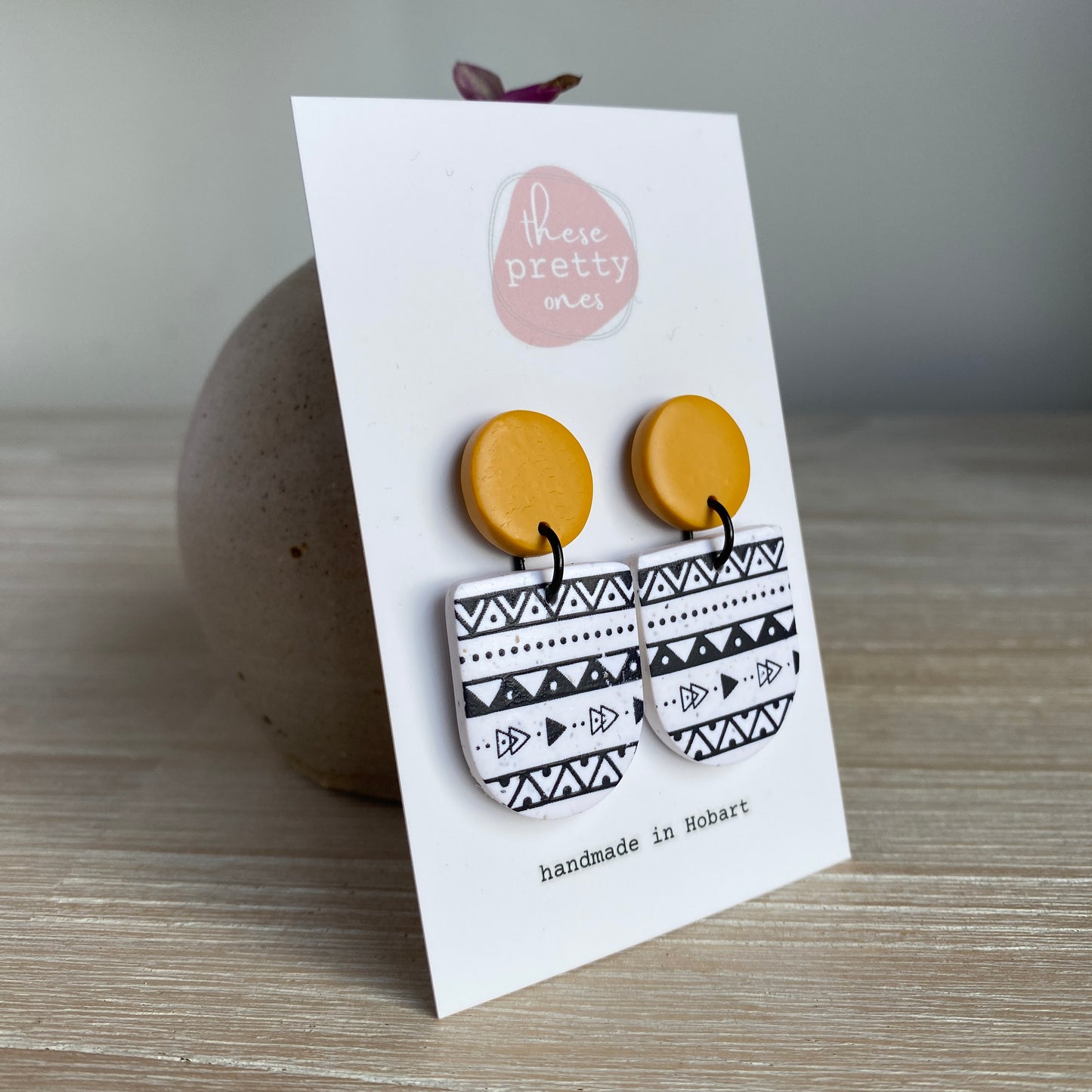 'Aztec' Midi Dangles: Lily - Mustard