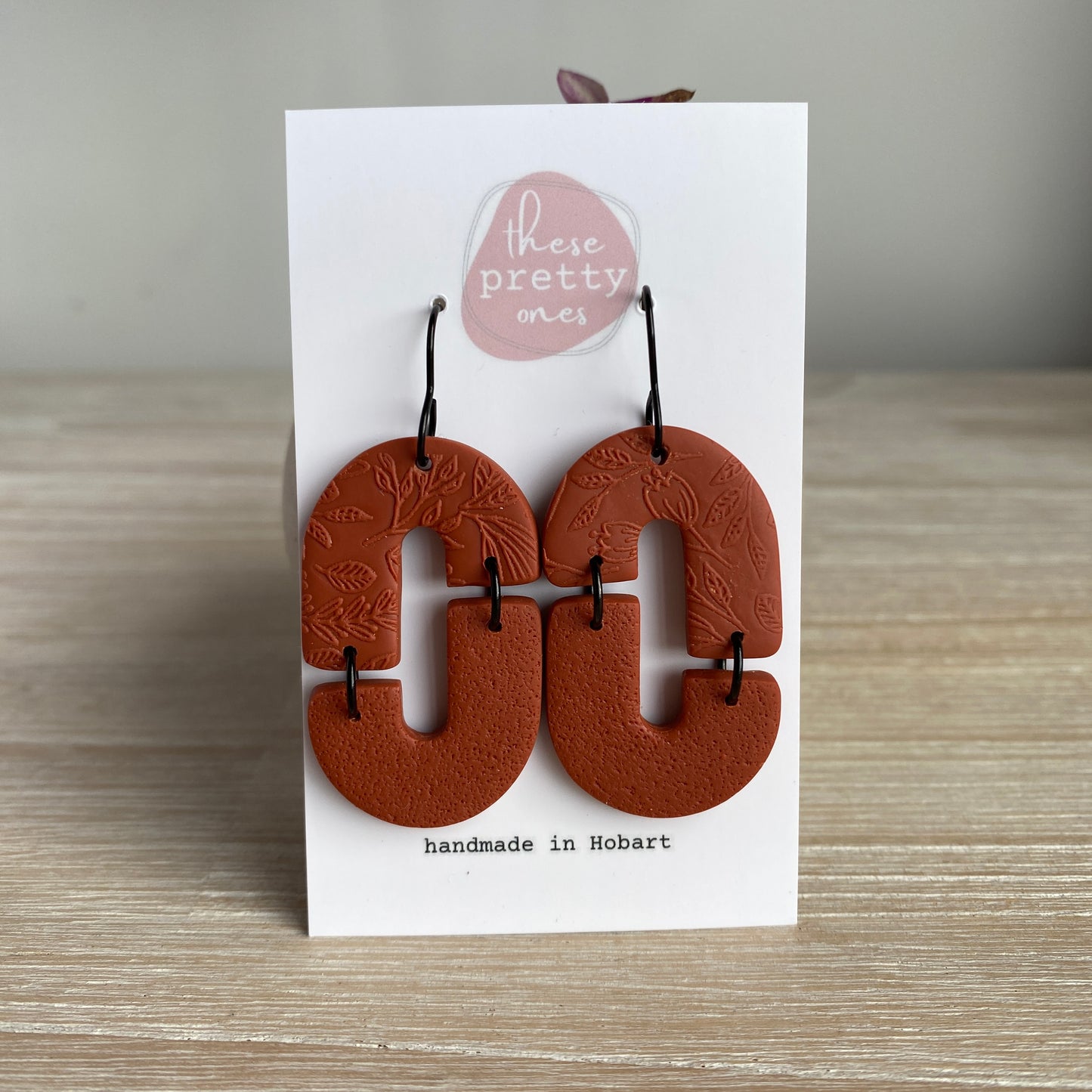 ‘Red Earth’ Statement Dangles: Lauren style