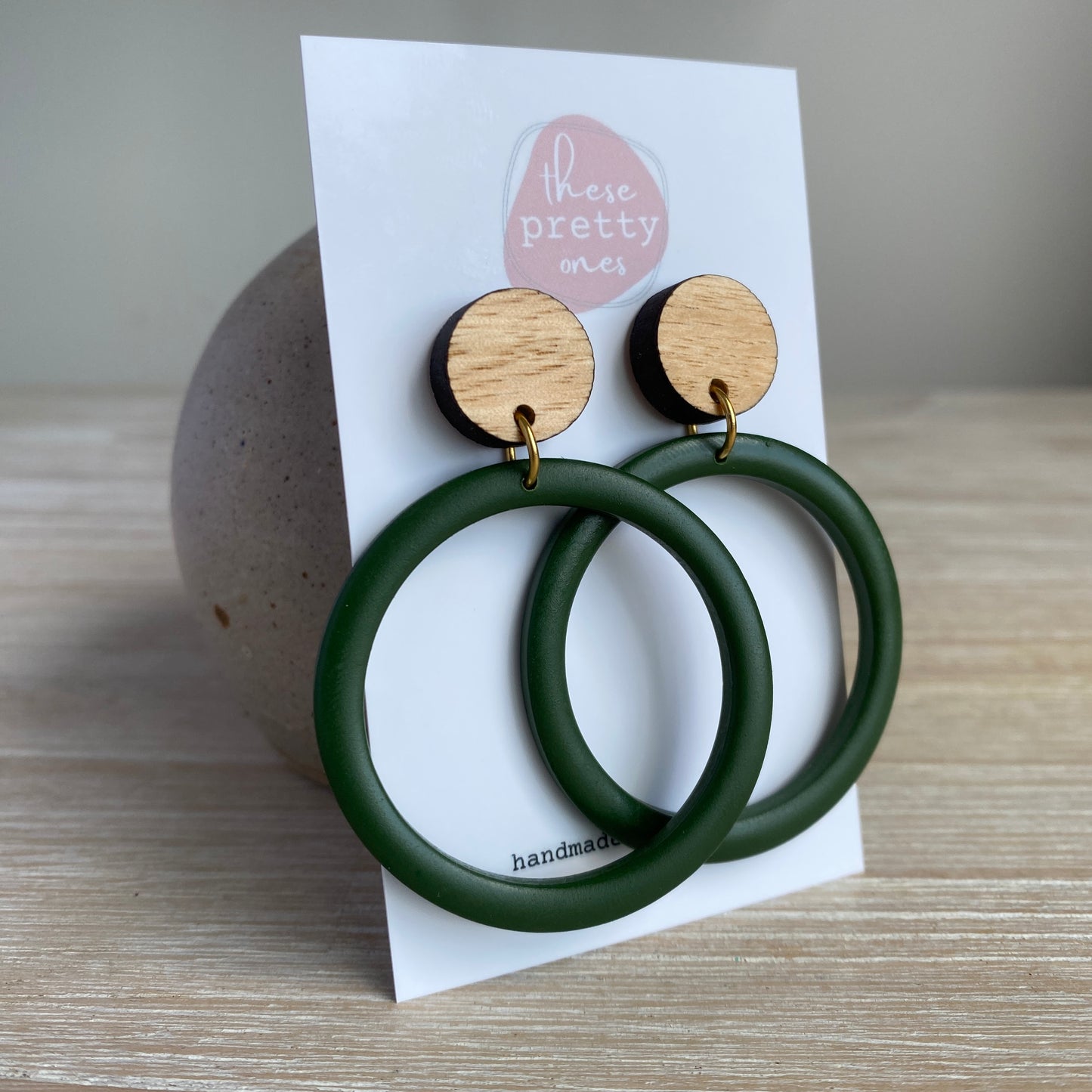 'Little Miss' Statement Dangles: Olive and Oak