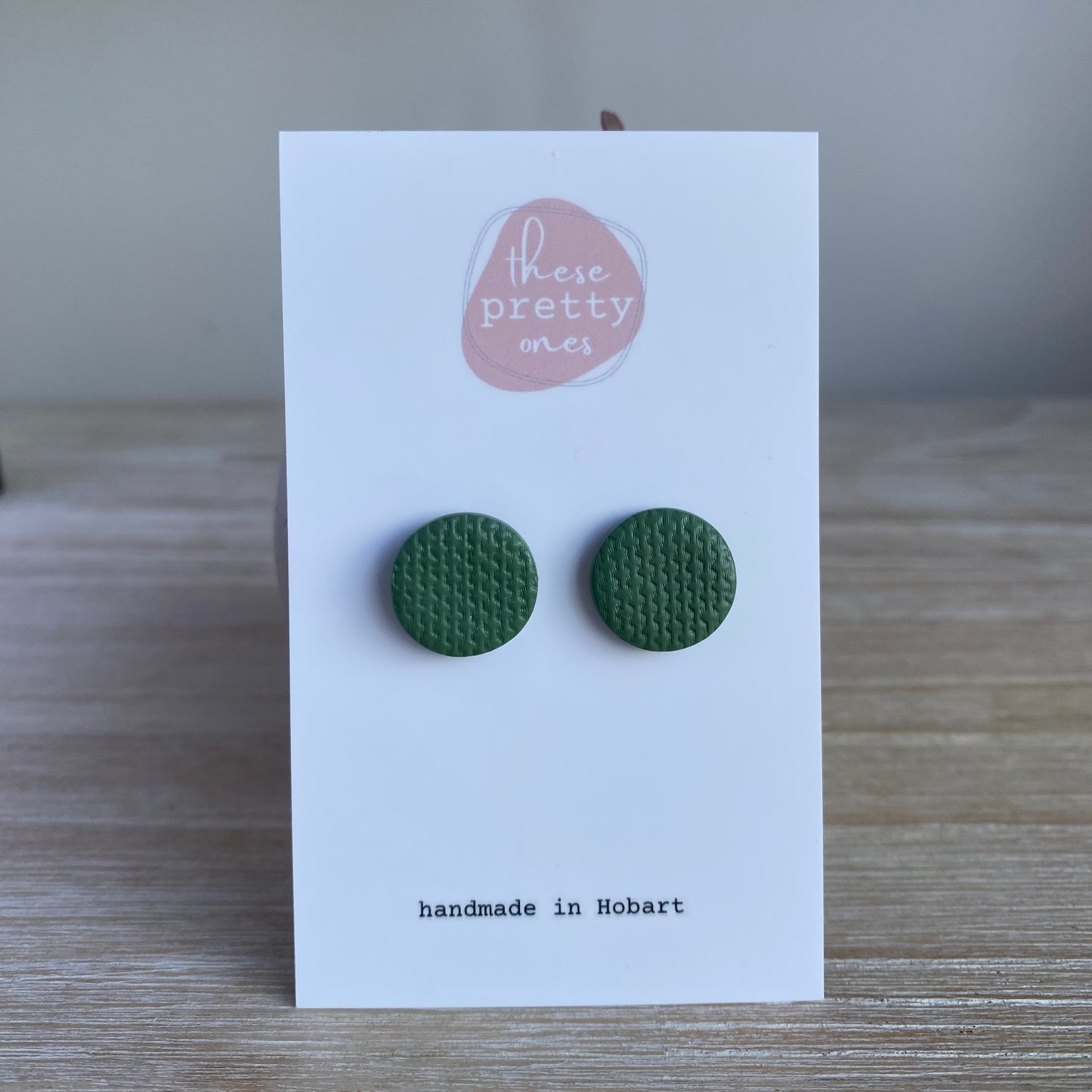 ‘Sage’ Midi Studs: Linen