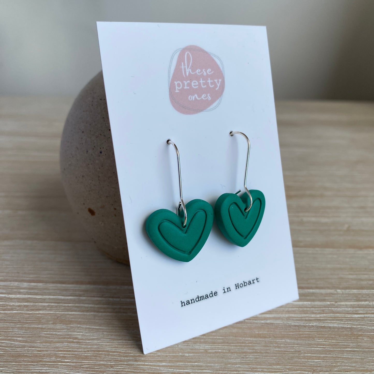 ‘Emerald' Midi Dangles: Hearts