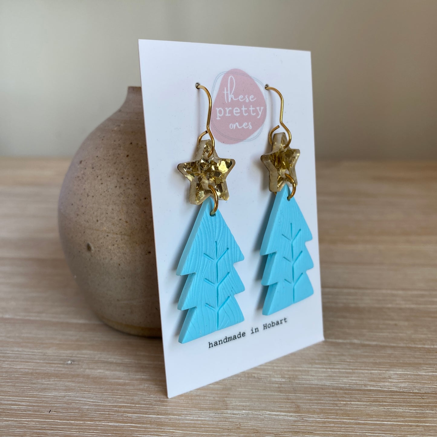 'Baby Blue' Midi Dangles: Trees