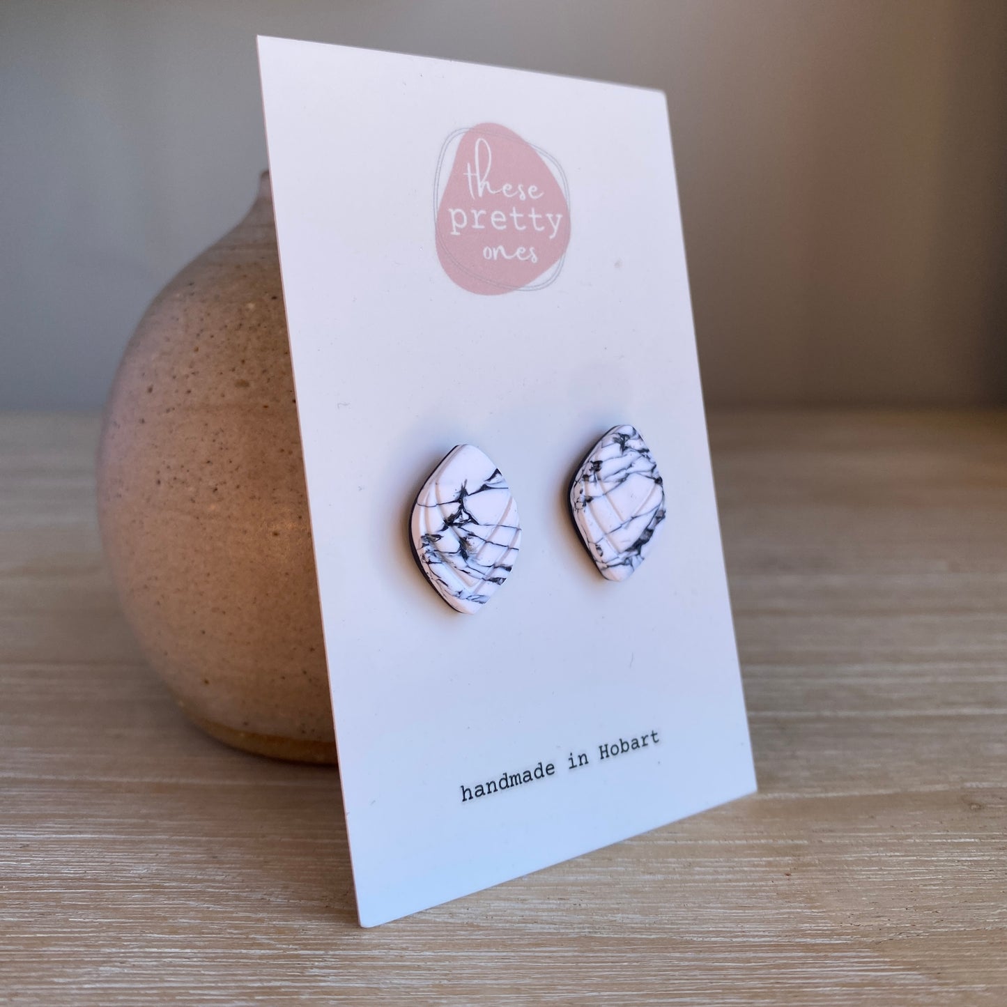 ‘Howlite’ Midi Studs: Rosie Style