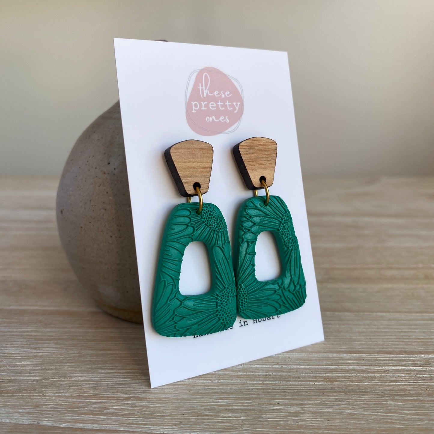 ‘Fawn' Midi Dangles: Donuts in Emerald