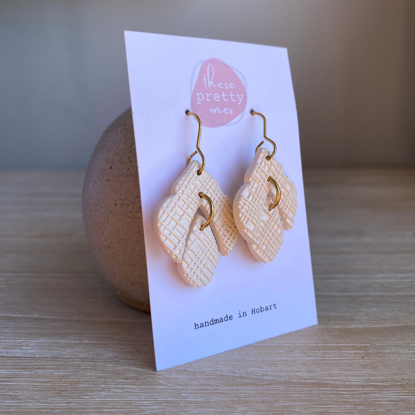 'Belle' Midi Dangles: Cream