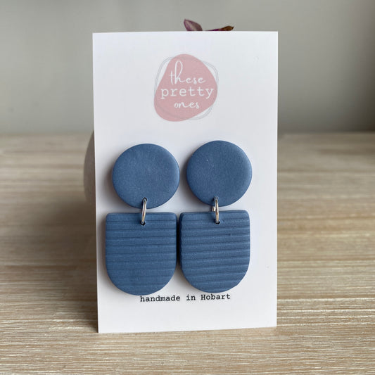‘Stone Blue Lines’ Midi Dangles: Frankie style
