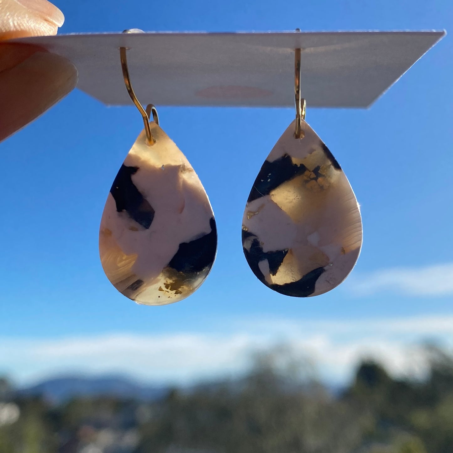 ‘Midnight Stone’ Midi Dangles: Teardrop