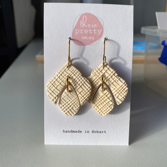 Cream midi bell textured