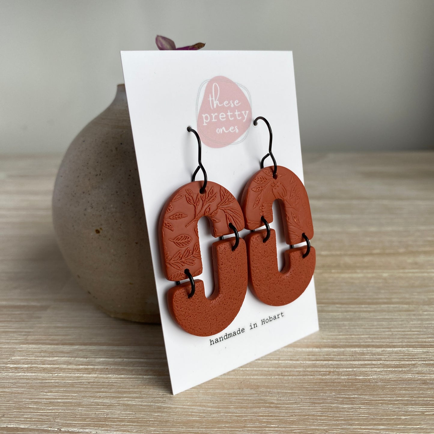 ‘Red Earth’ Statement Dangles: Lauren style