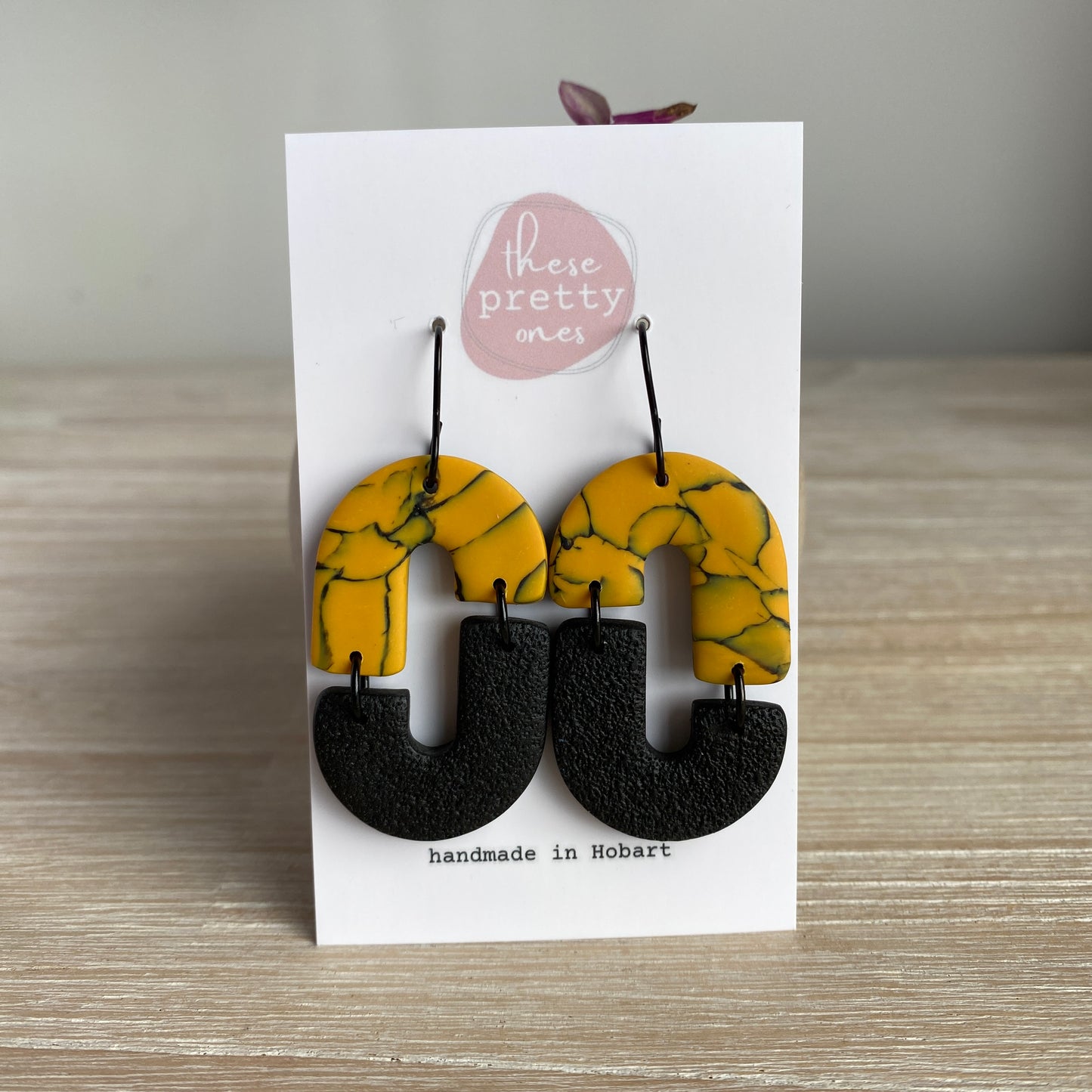 ‘Mustard Stone’ Statement Dangles: Lauren style