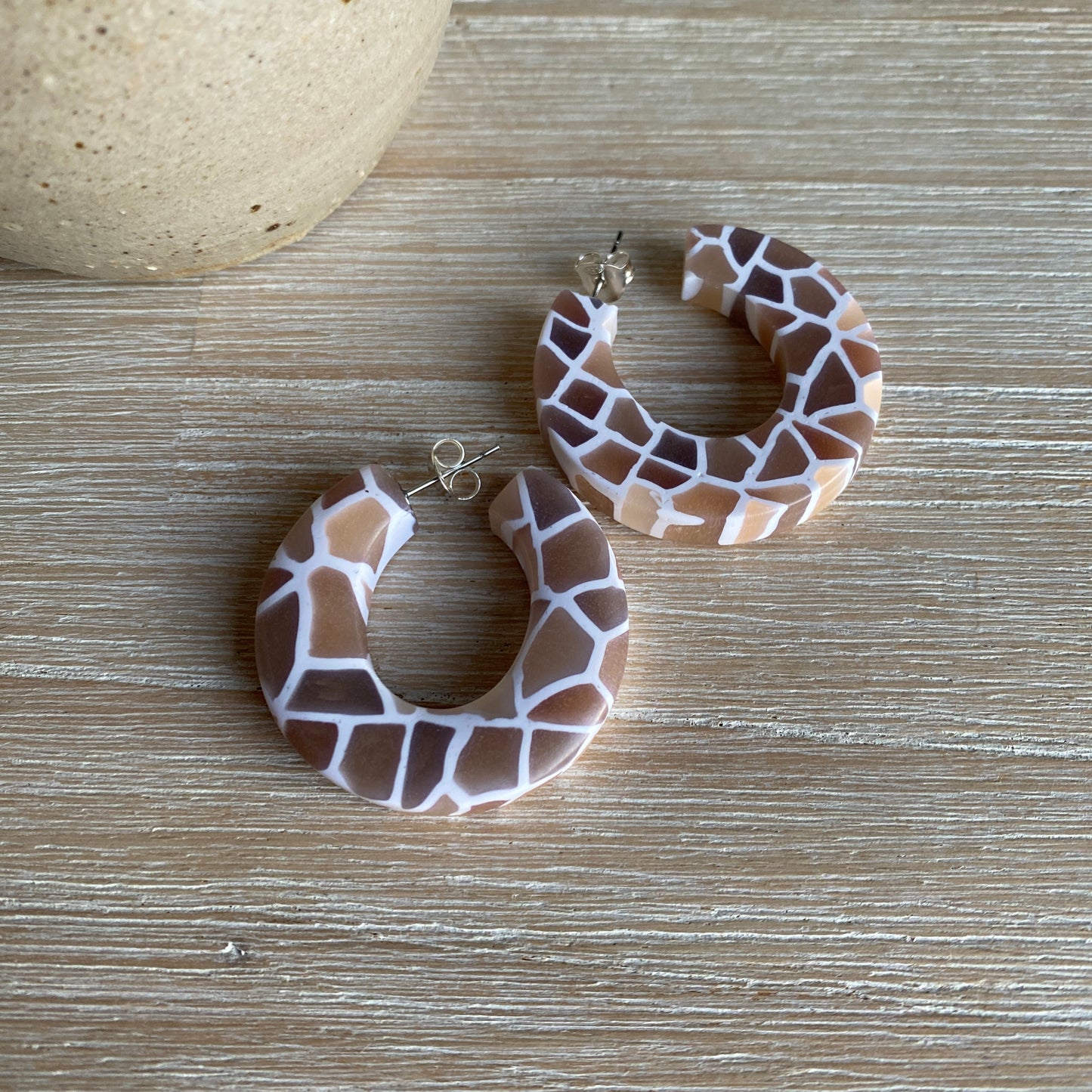 'Cobblestone' Statement Chunky Hoops