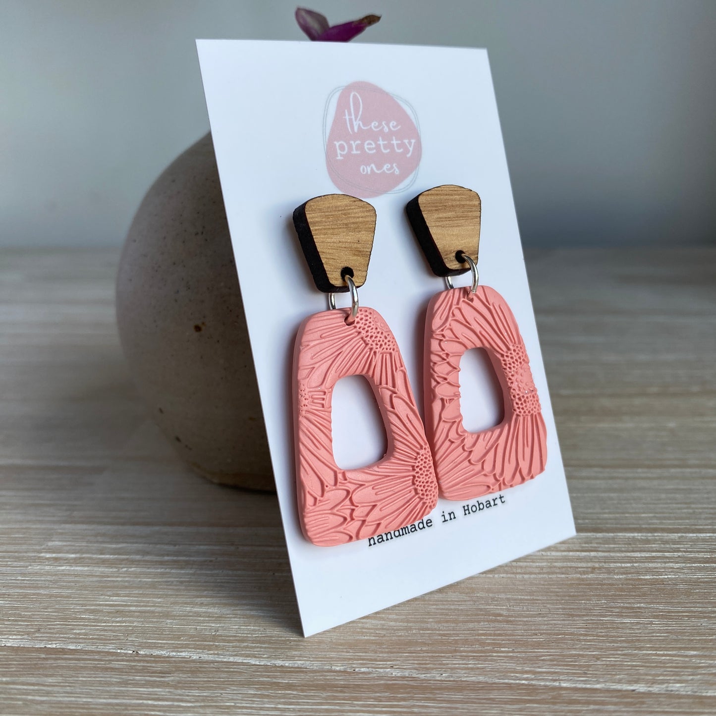 'Fawn' Midi Dangles: Donuts in Apricot