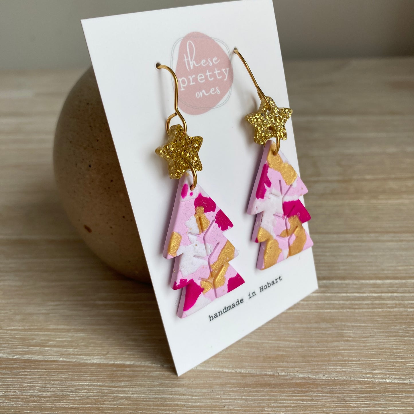 Pink Gold Christmas trees
