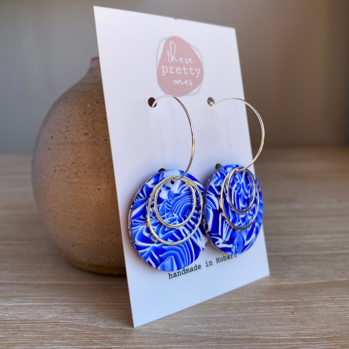 'Florence' Midi Dangles: Circles on Hoops