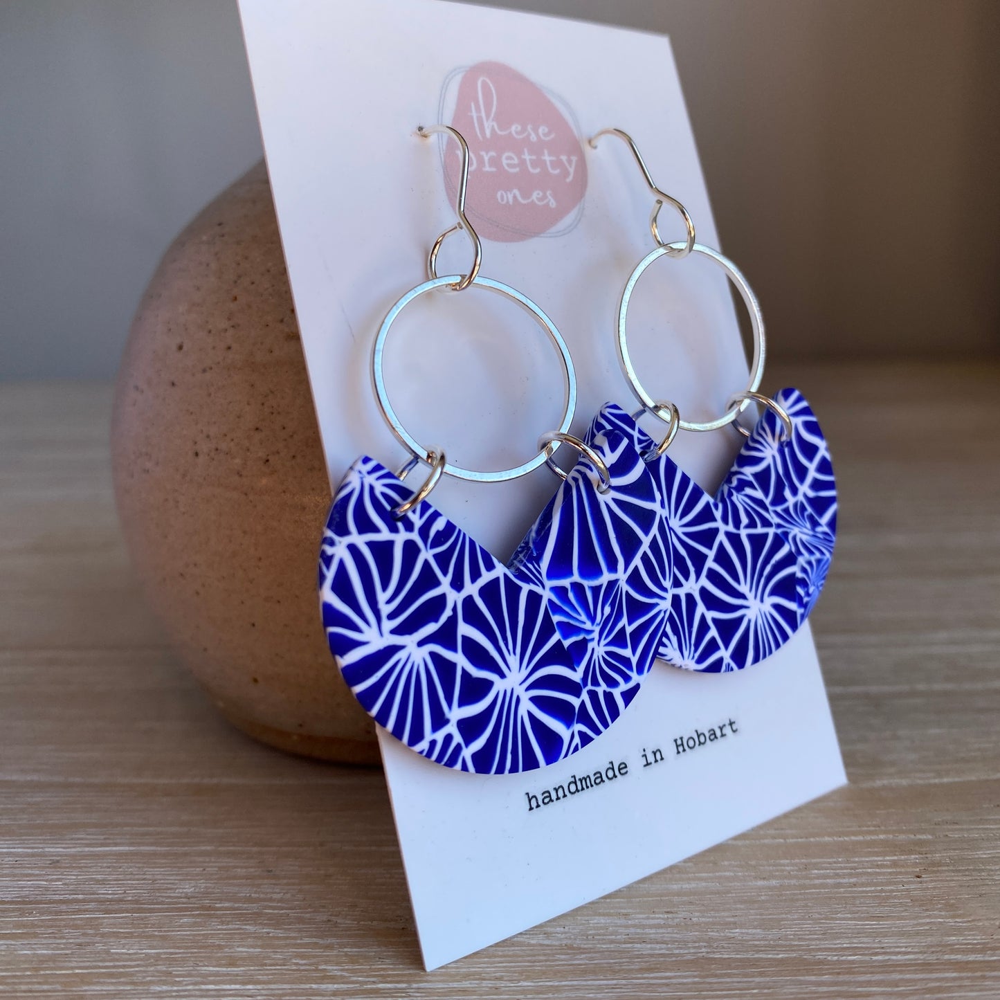 'Starry night' Statement Dangles: Hooks