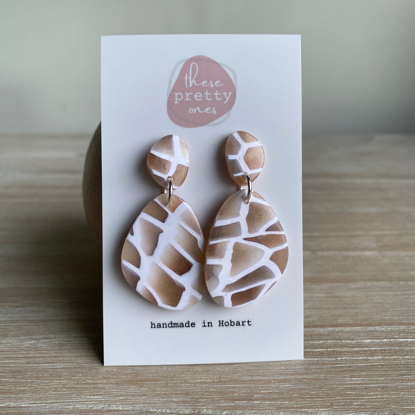 ‘Cobblestone' Midi Dangles: River Pebble
