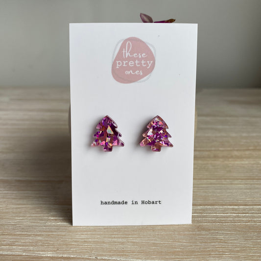 'Tis the Season' Midi Studs: Glitter Trees in 5 Colourways!