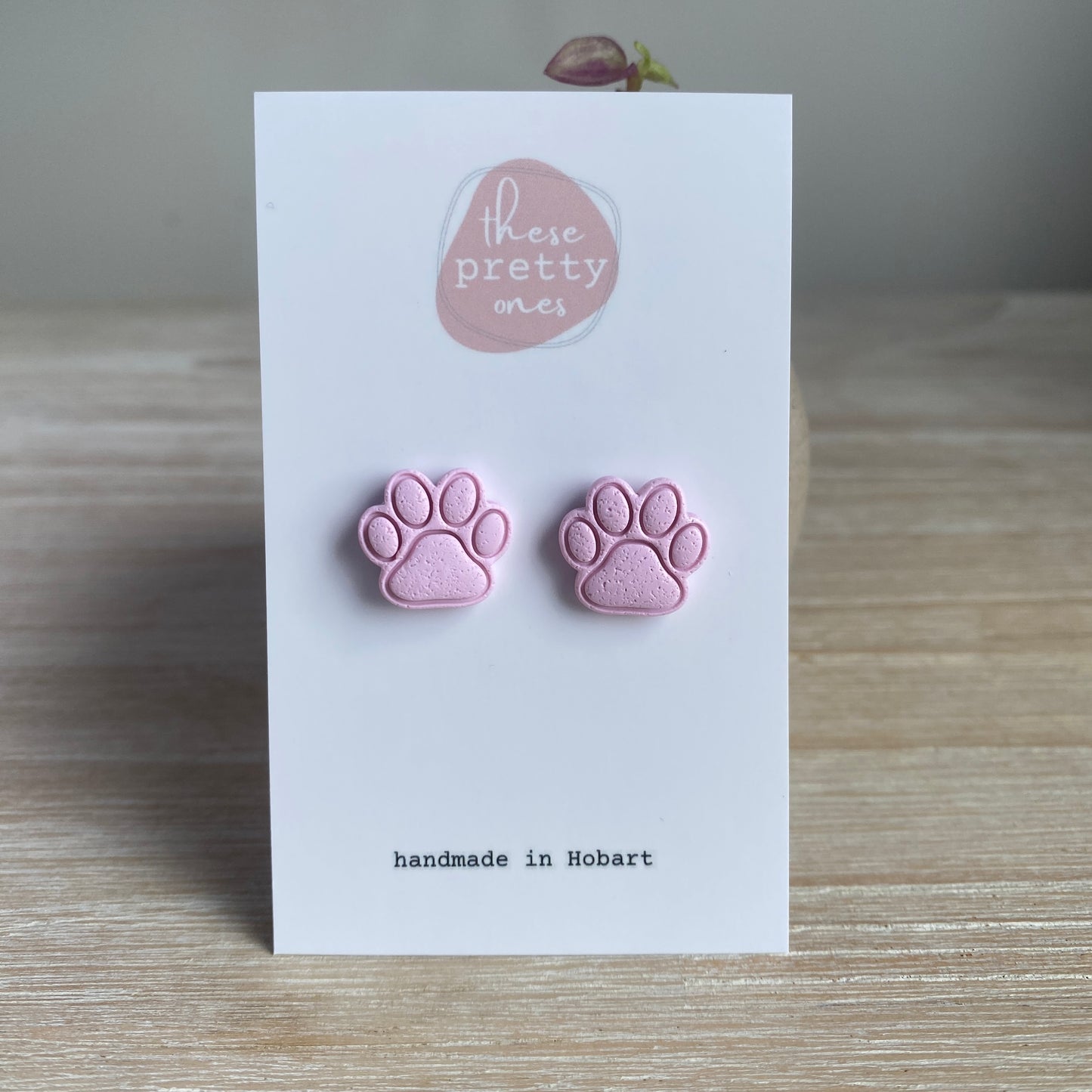 ‘Paw Party' Midi Studs: Pink