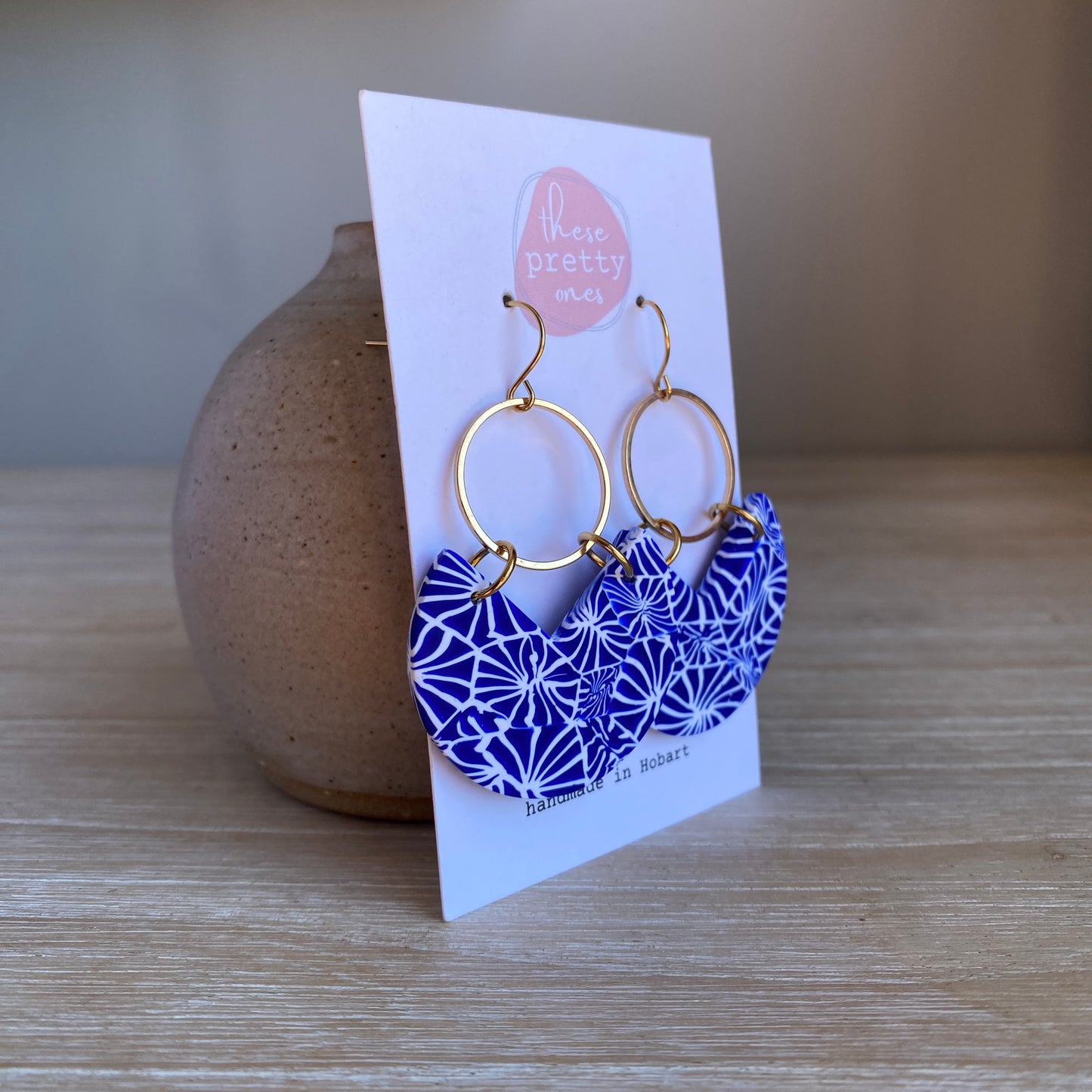 'Starry night' Statement Dangles: Hooks