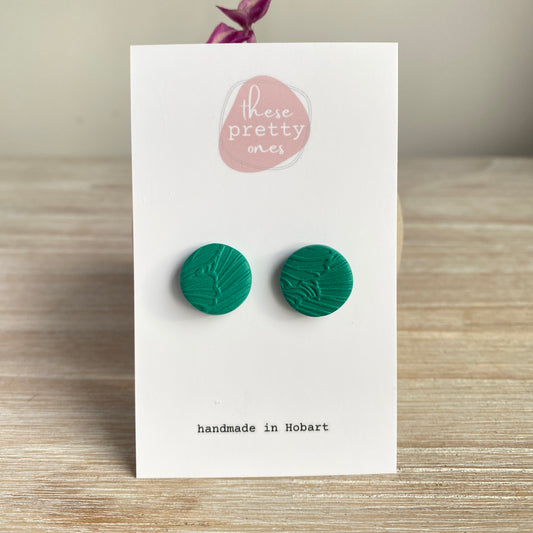 ‘Emerald' Midi studs: Round