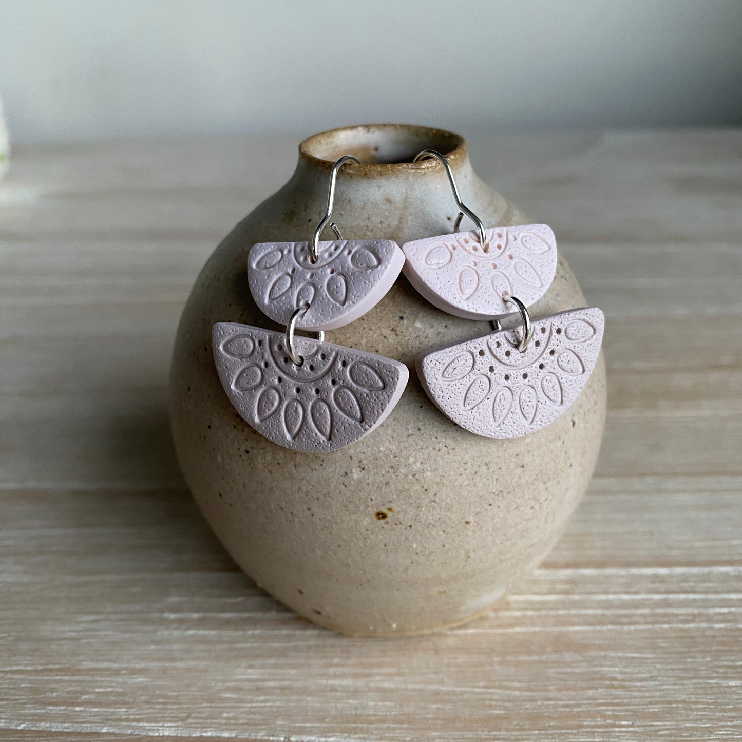 ‘Boho Chica’ Midi Dangles: Beige