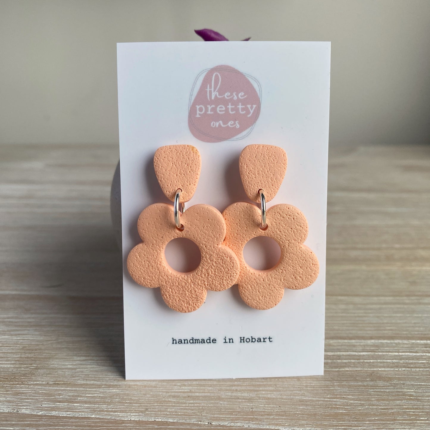 ‘Peachy Keen’ Midi Dangles: Flower Donuts