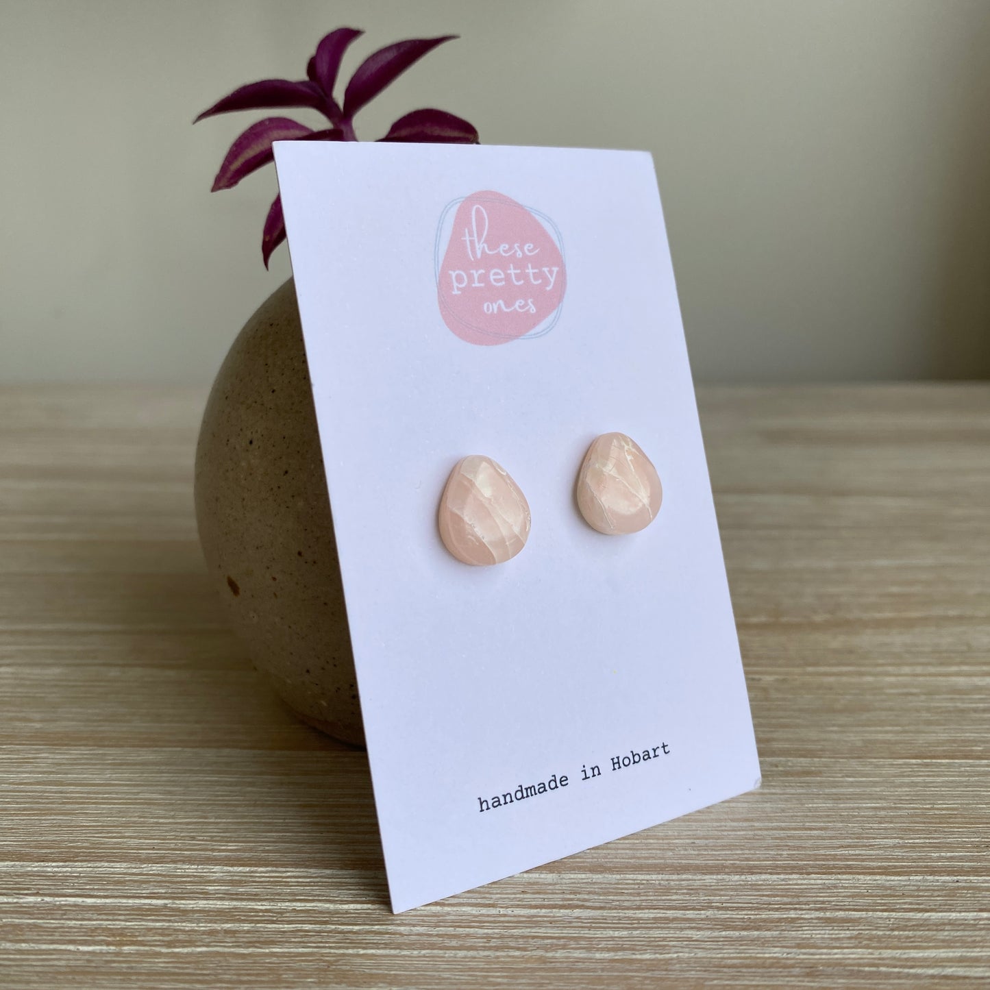 ‘Rosé Stone’ Midi Studs