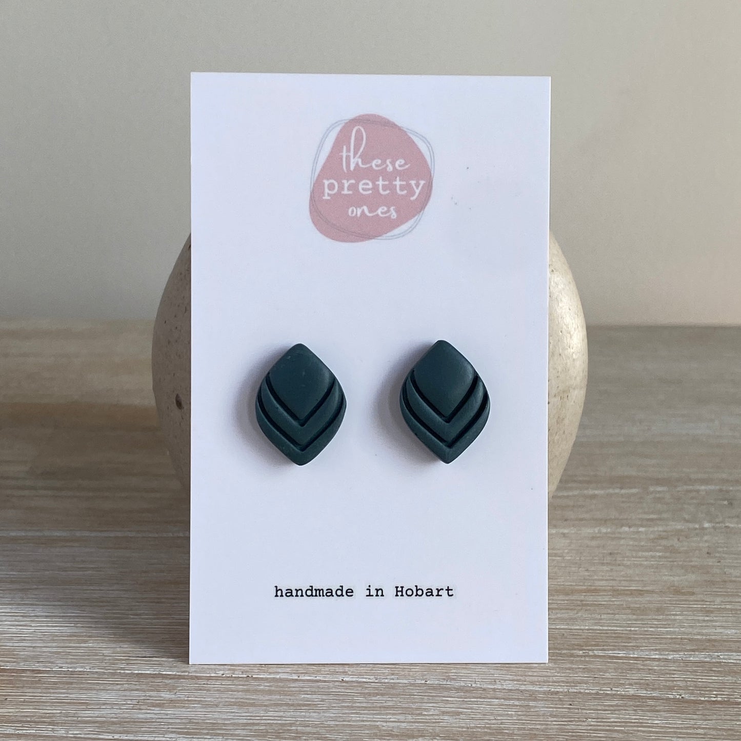 ‘Deep Forest Green’ Midi Studs: Rosie Style