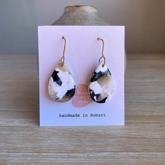 ‘Midnight Stone’ Midi Dangles: Teardrop