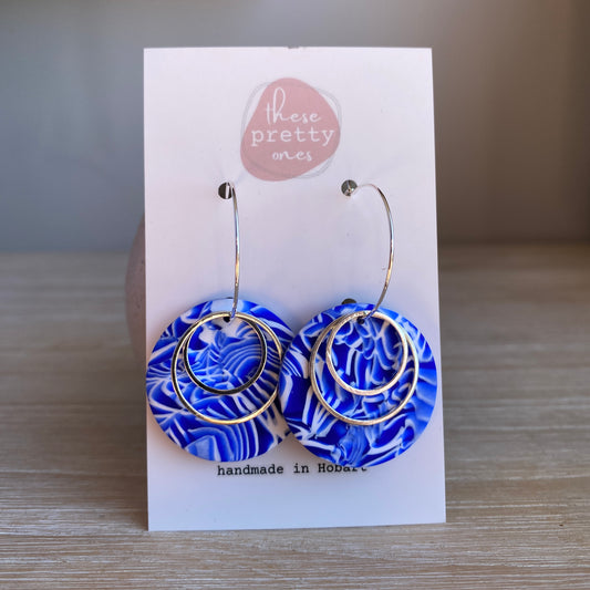 'Florence' Midi Dangles: Circles on Hoops