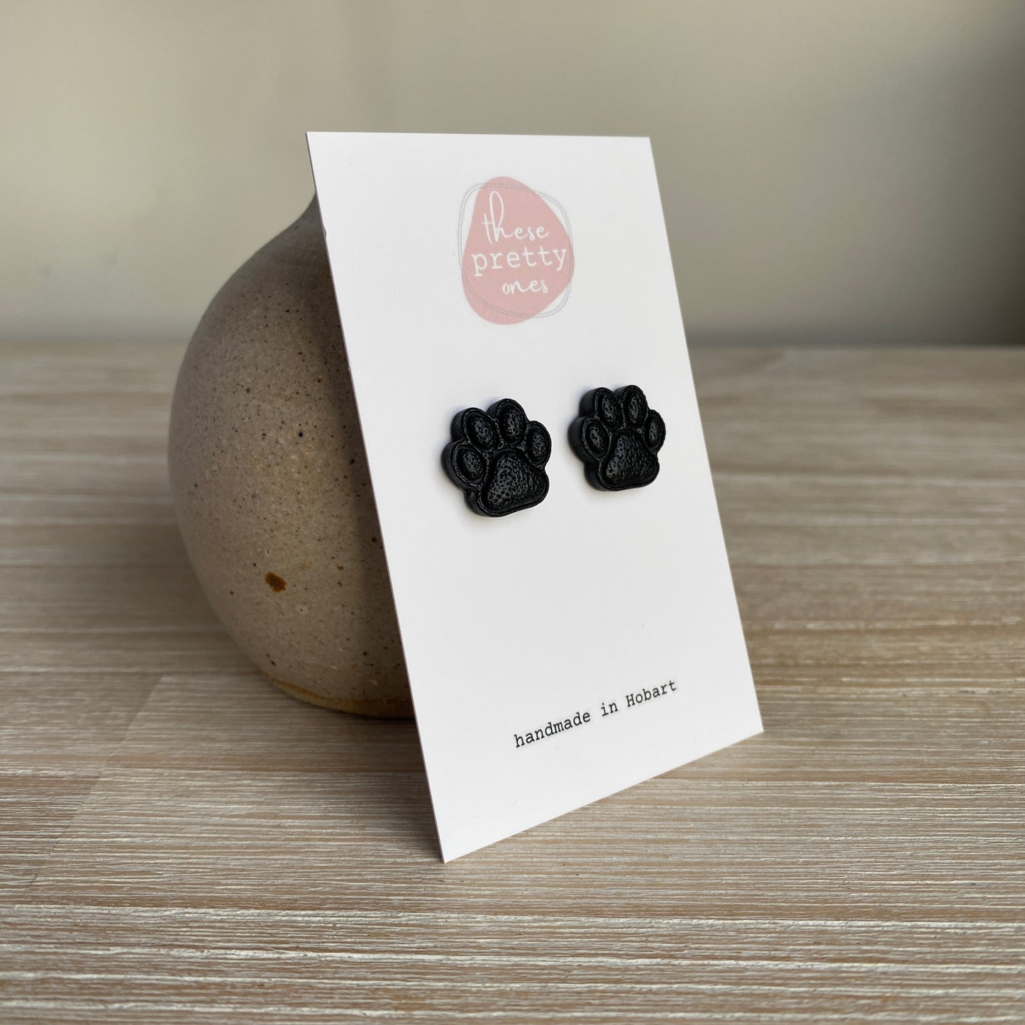 ‘Paw Party' Midi Studs: Black