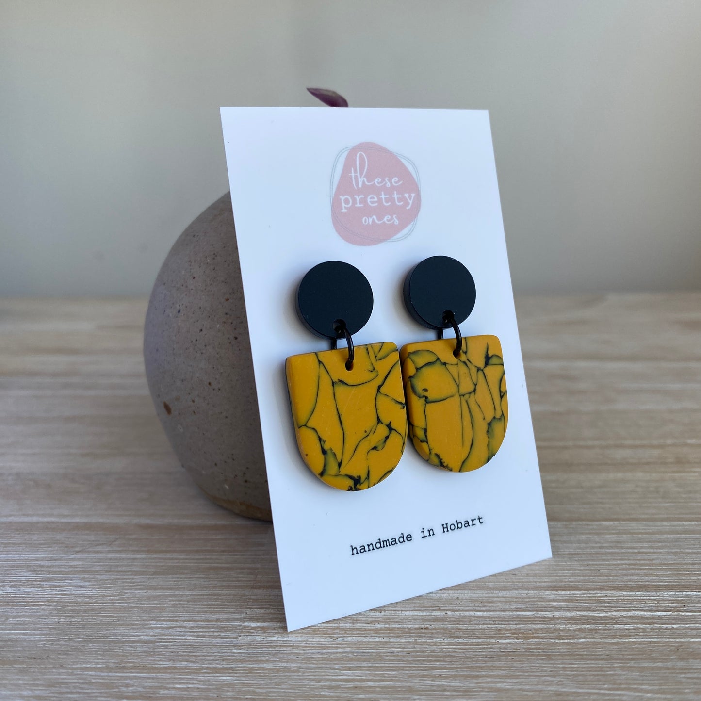 ‘Mustard Stone’ Midi Dangles: Lily style