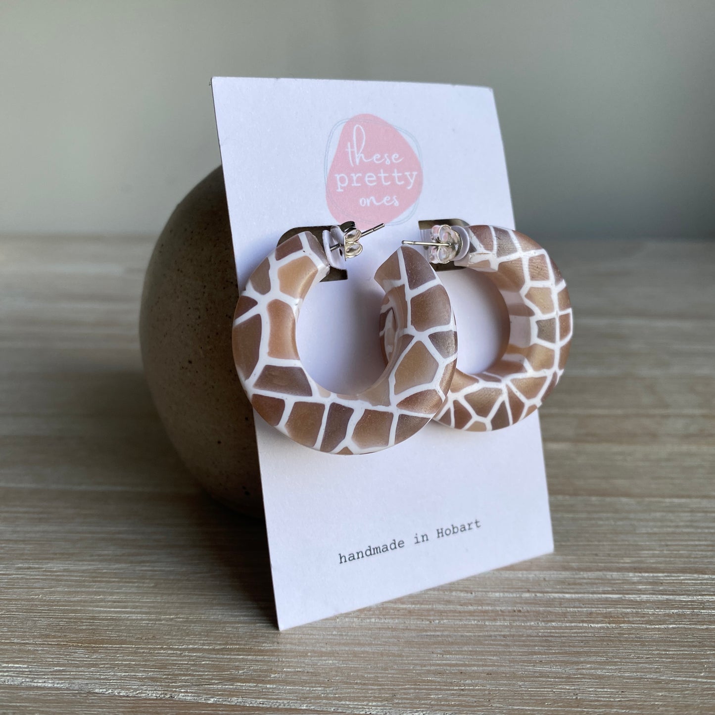 'Cobblestone' Statement Chunky Hoops
