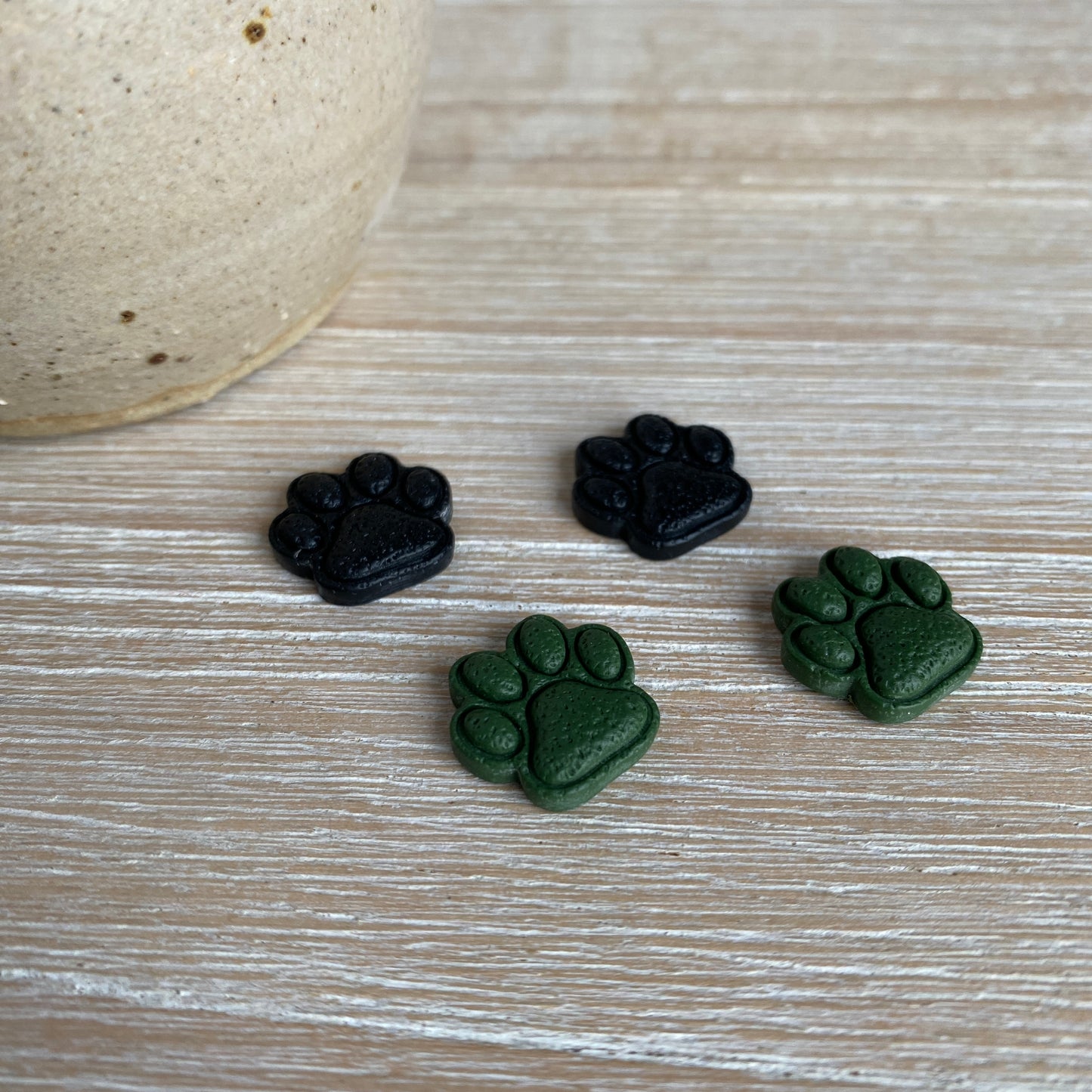 ‘Paw Party' Midi Studs: Olive