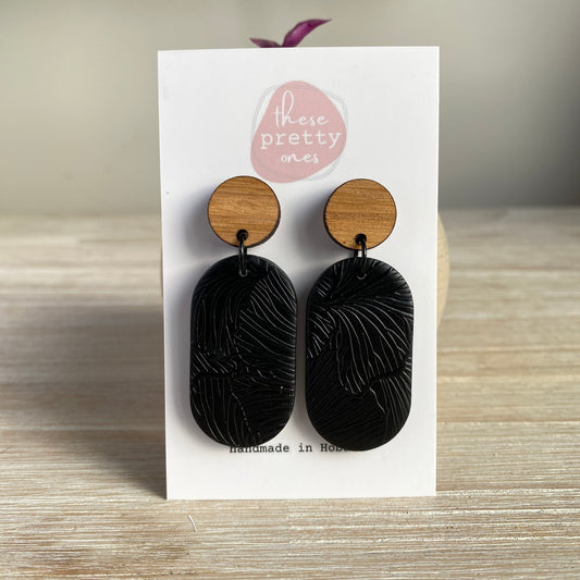 'Black Woods' Statement Dangles