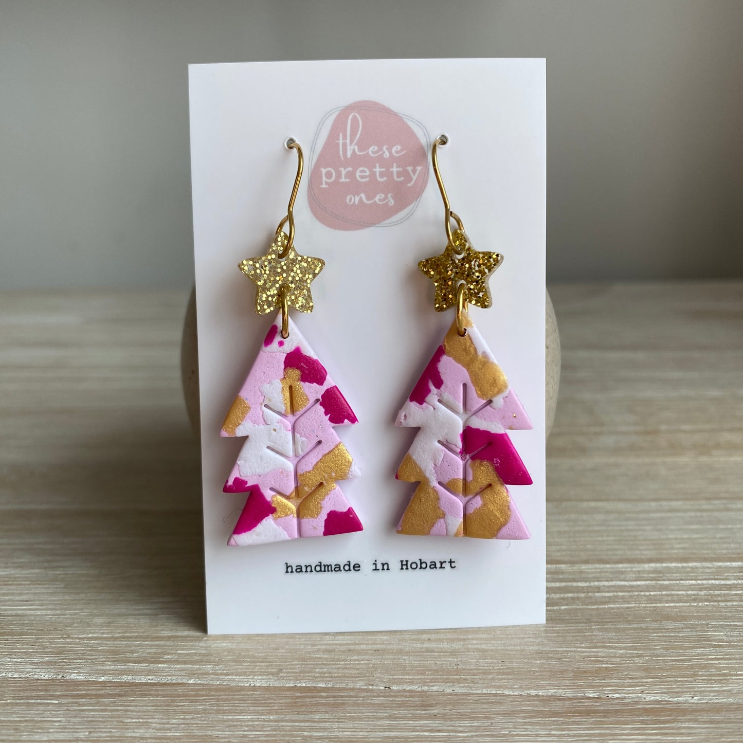 Pink Gold Christmas trees