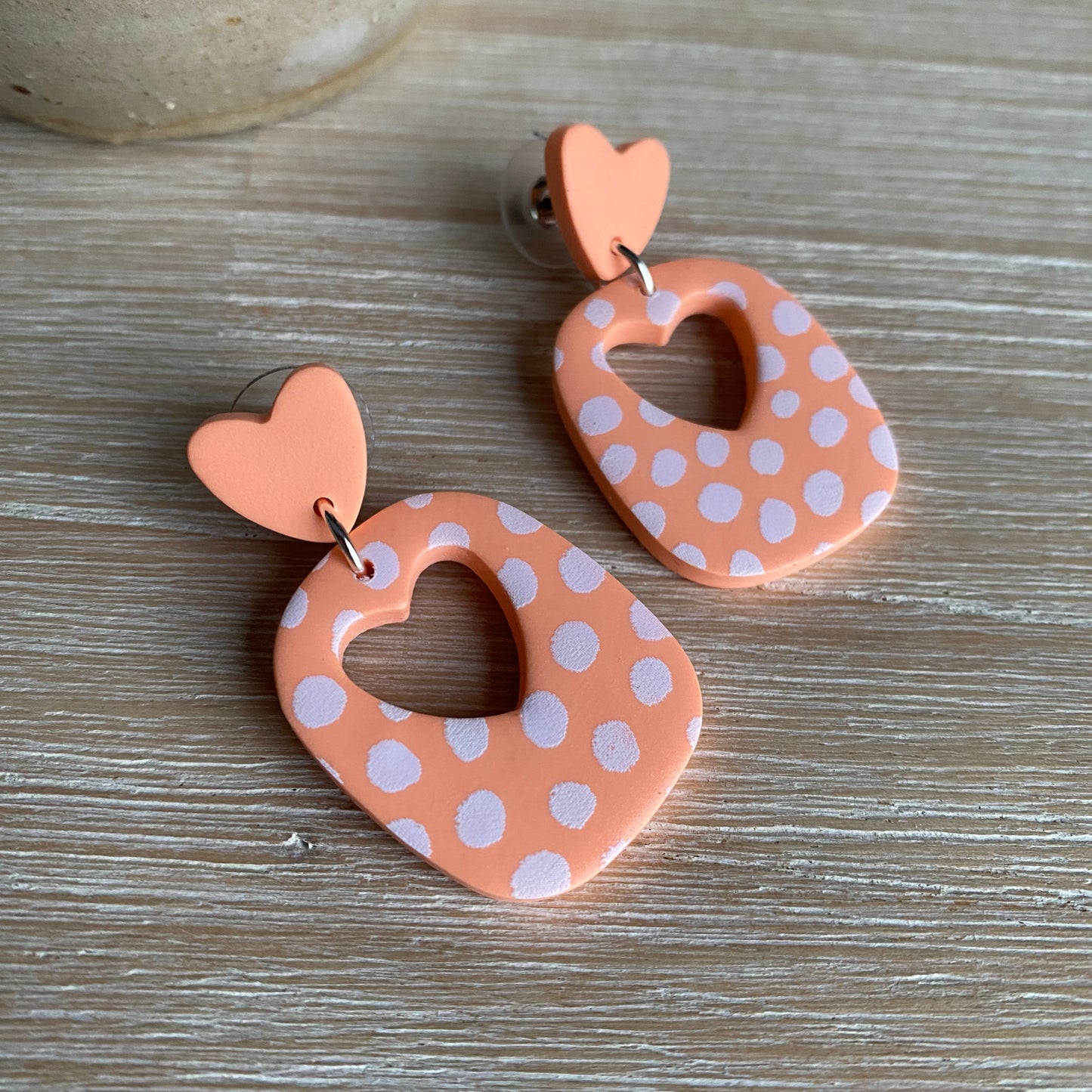 ‘Queen of Hearts’ Midi Dangles: Peach