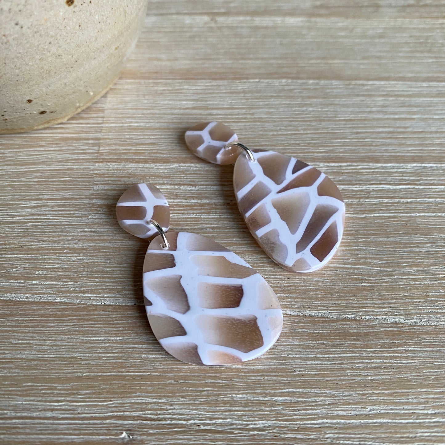 ‘Cobblestone' Midi Dangles: River Pebble