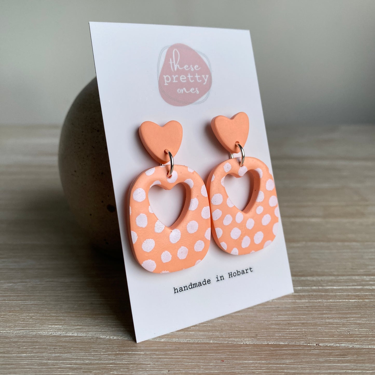 ‘Queen of Hearts’ Midi Dangles: Peach