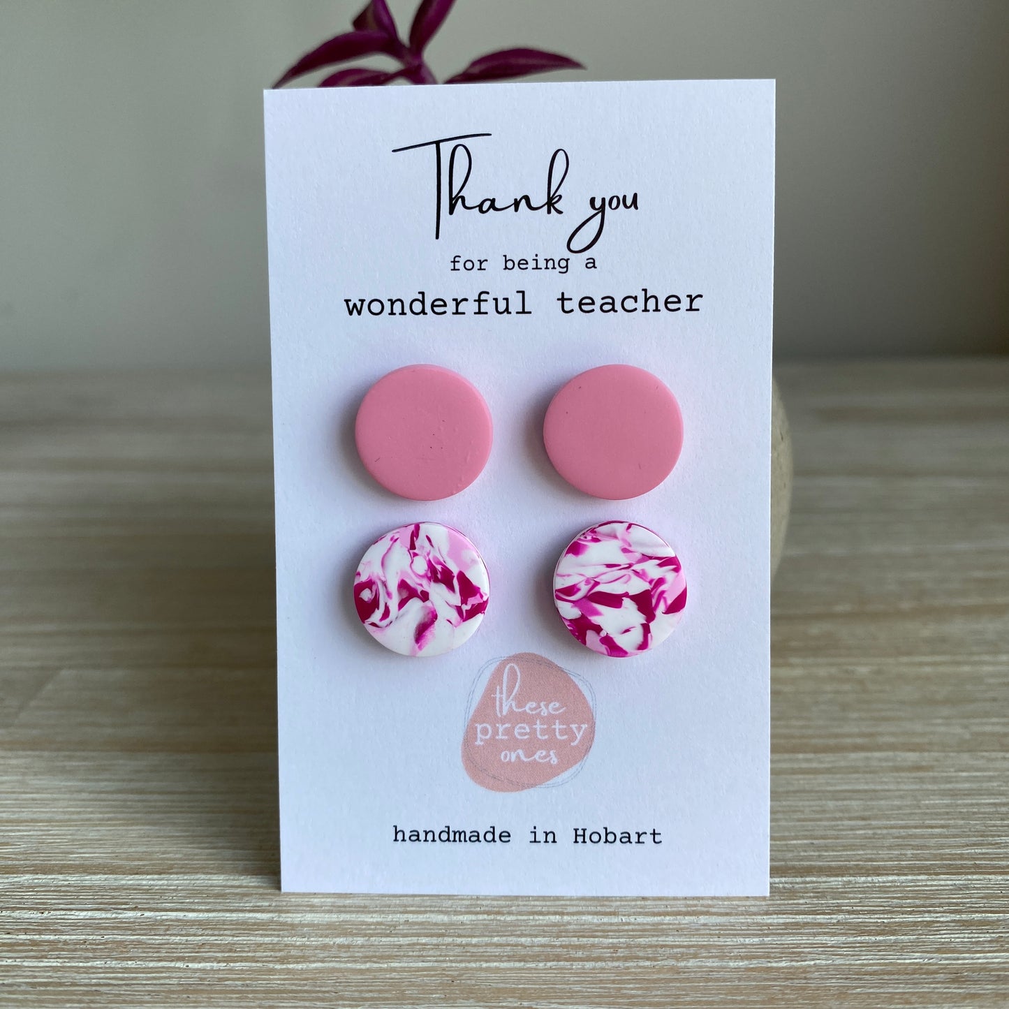 Teacher Appreciation Earring Card: Add to Earrings or Pendant Selection