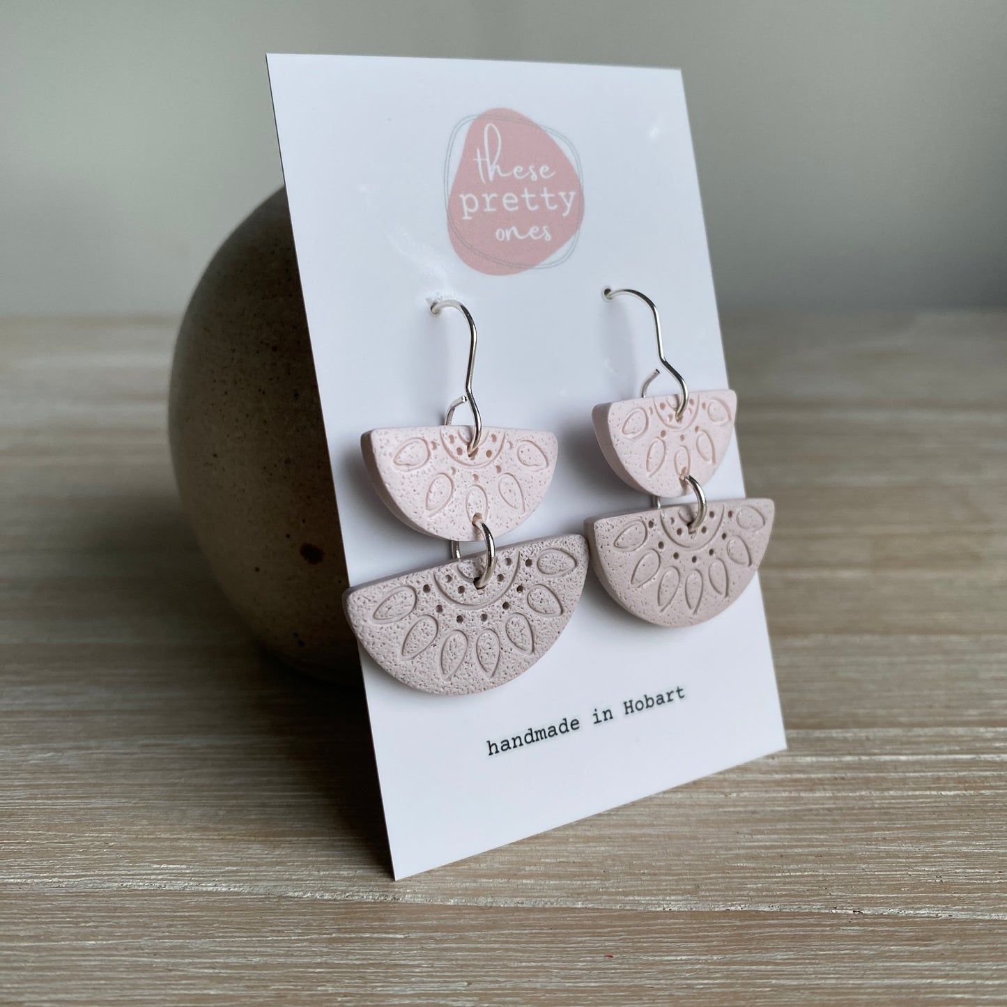 ‘Boho Chica’ Midi Dangles: Beige