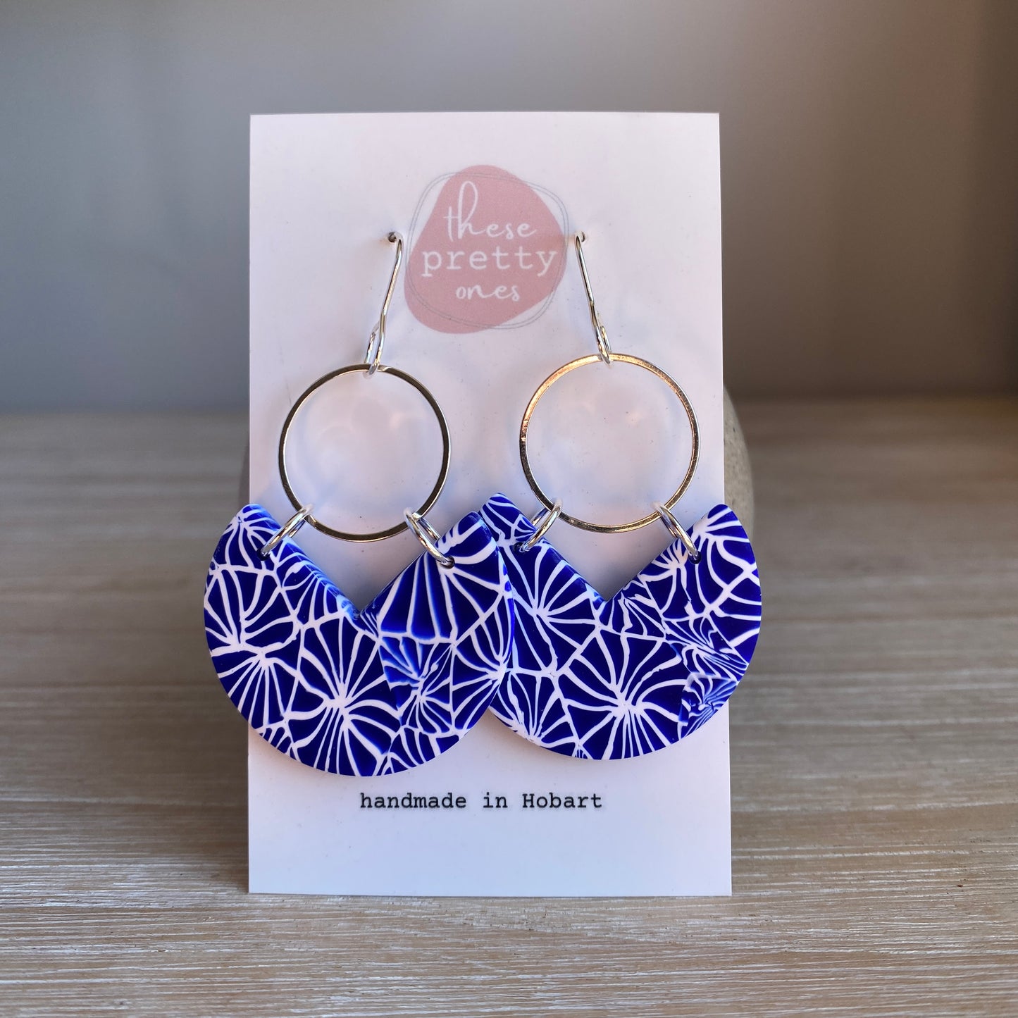 'Starry night' Statement Dangles: Hooks