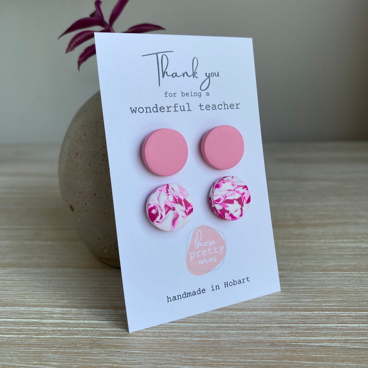 Teacher Appreciation Earring Card: Add to Earrings or Pendant Selection