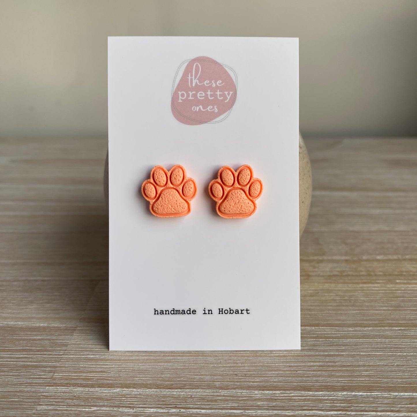‘Paw Party' Midi Studs: Peach