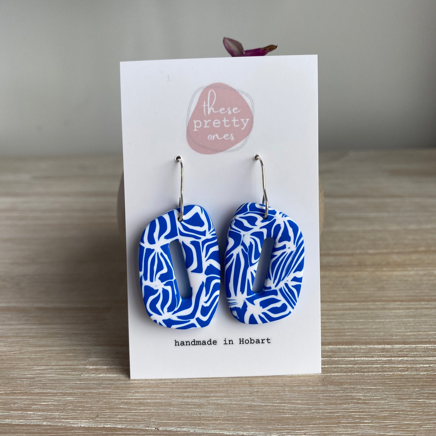 ‘Amalfi Dreams - Patterned' Midi Dangles: Abstract Donuts