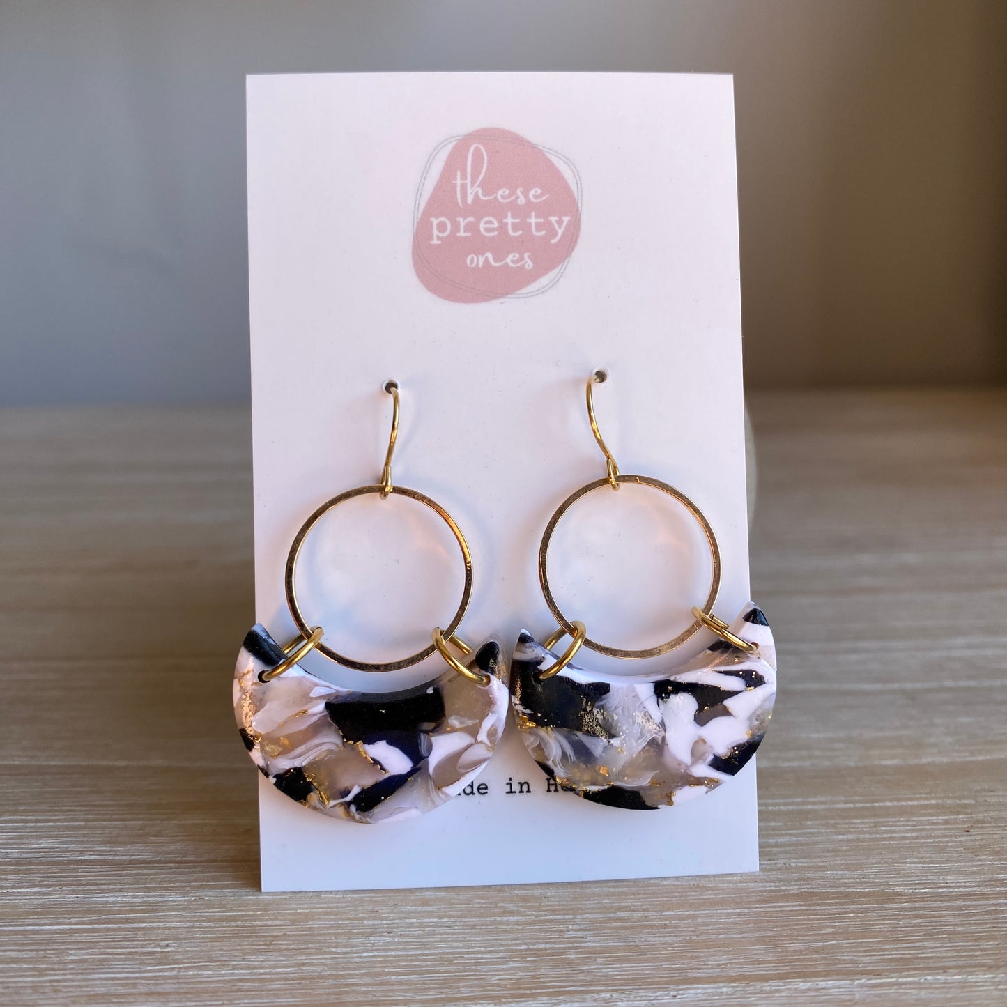 ‘Midnight Stone’ Midi Dangles: Moons