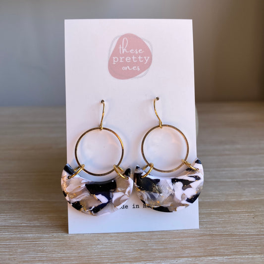 ‘Midnight Stone’ Midi Dangles: Moons