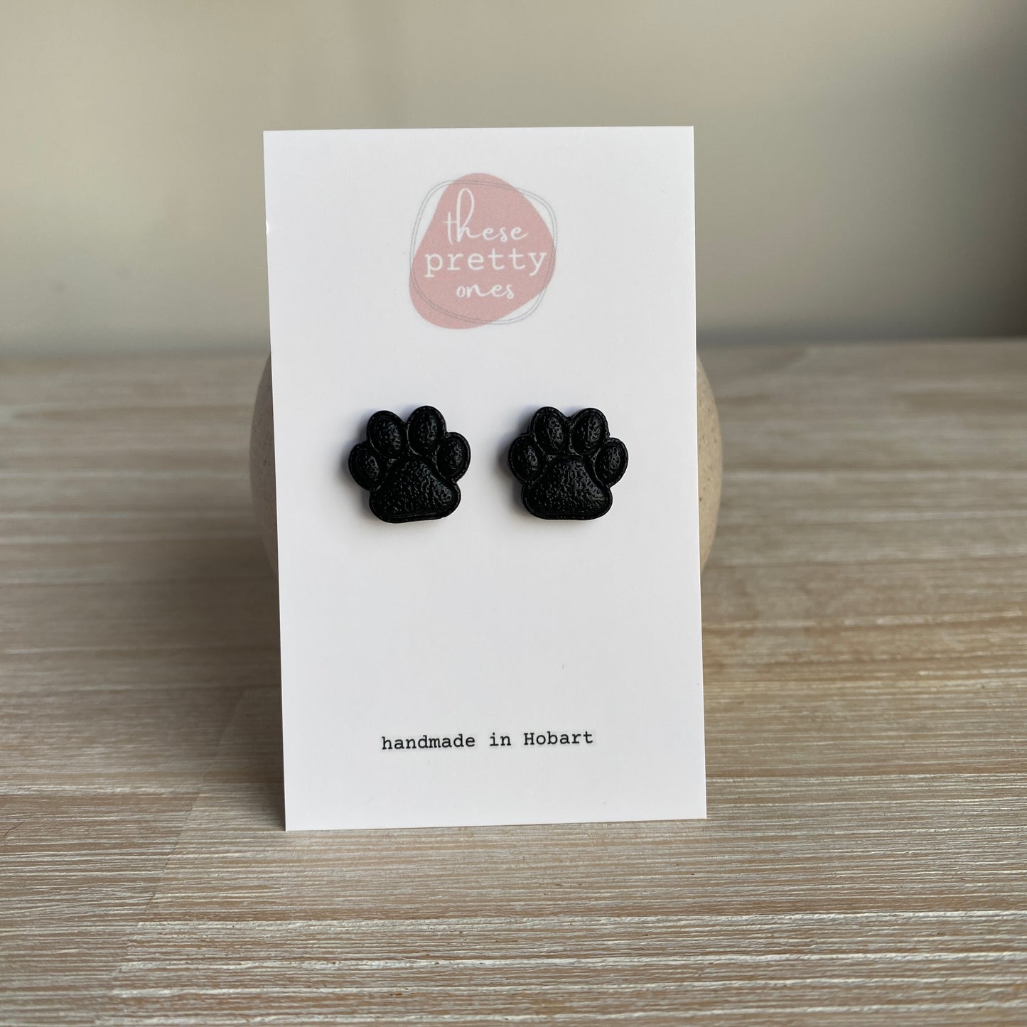 ‘Paw Party' Midi Studs: Black