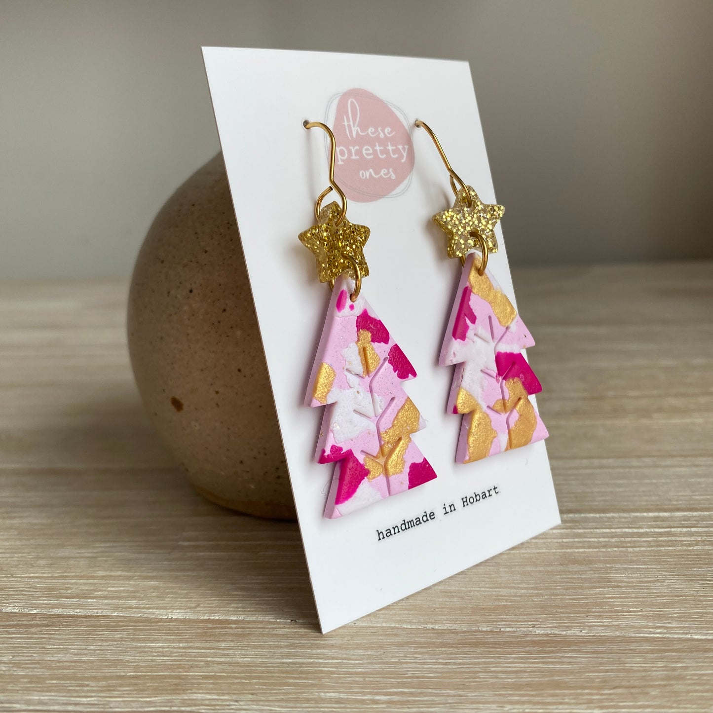 Pink Gold Christmas trees