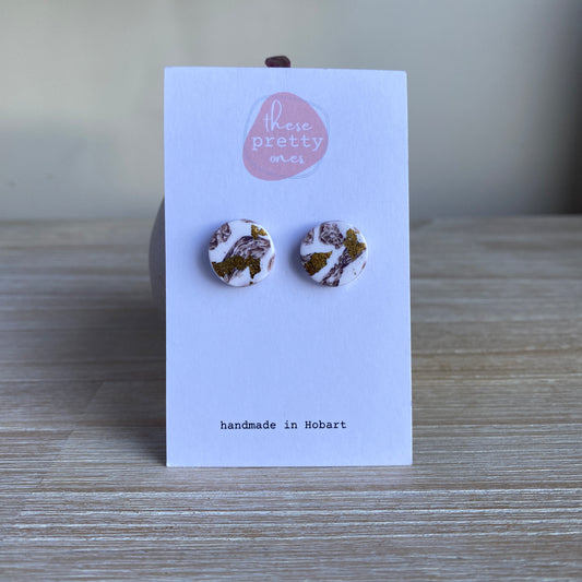 ‘Sahara Stone’ Midi Studs: Round